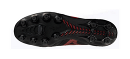 Mizuno Black Morelia 40th black soccer boots premium leather firm ground grip - back side