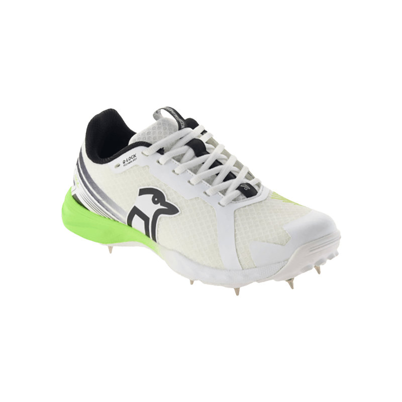 Kookaburra Pro 2.0 White/Lime/Black - Spike - Cricket Shoes