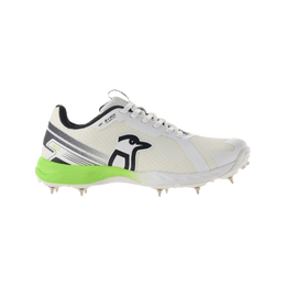 Kookaburra Pro 2.0 White/Lime/Black - Spike - Cricket Shoes