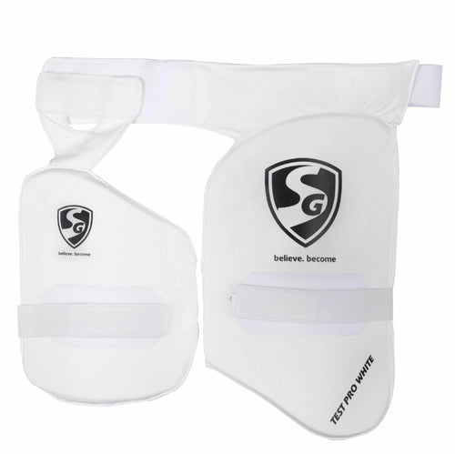 SG Combo Test Pro White Thigh Guard