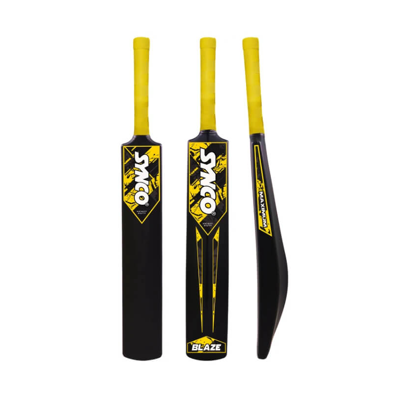 SYNCO BLAZE PLASTIC BAT - BLK/YEL PLASTIC BAT HEAVY WEIGHT