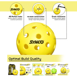 Synco Pickleball Ball S40 Pack of 6