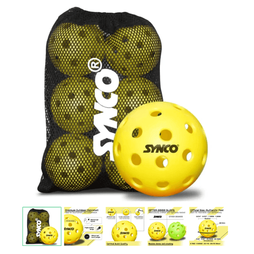 Synco Pickleball Ball S40 Pack of 6