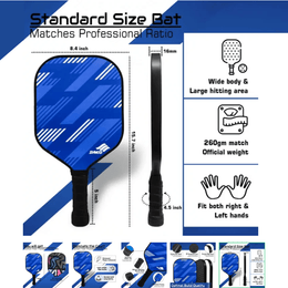 Synco Slash Carbon Fiber Pickleball Paddle - Blue